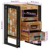 Bedside Cabinet 40x40x59 cm Solid Wood Reclaimed 4016698