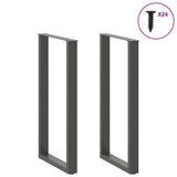 Bar Table Legs U-Shaped 2 pcs Anthracite 60x cm Steel 4013250