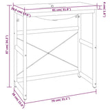 Bathroom Washbasin Frame with Built-in Basin White Iron 3101387