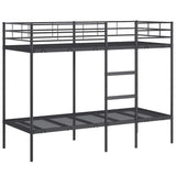Bunk Bed without Mattress Black 75x190 cm Small Single Steel 42000319