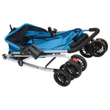 Folding Dog Stroller Blue 76x50x100 cm Oxford Fabric 172200