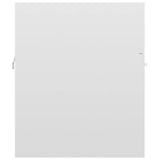 Sink Cabinet with Built-in Basin High Gloss White Engineered Wood 3070817