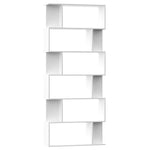 Book Cabinet/Room Divider White 80x24x192 cm Engineered Wood 800090