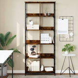 Bookshelf Smoked Oak 78.5x33x188.5 cm Engineered Wood 835261