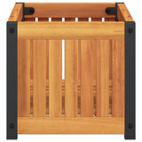 Garden Planter 45x30x27.5 cm Solid Wood Acacia and Steel 367613