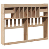 Headboard with Storage 140 cm Solid Wood Pine 855511