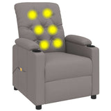 Massage Chair Taupe Fabric 339120