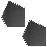 Floor Mats 12 pcs 4.32 EVA Foam Black 92462