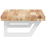 Basin Shelf Wall Mounted Steel and Solid Wood Acacia 3302690