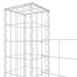 U-shape Gabion Basket with 6 Posts Iron 620x20x200 cm 151293