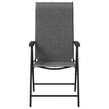 Folding Garden Chairs 8 pcs Grey Poly Rattan 3270613