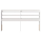 Headboard with Shelves White 140 cm Solid Wood Pine 850951