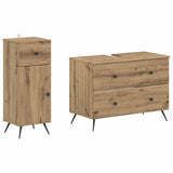 2 Piece Bathroom Cabinet Set BREDA Artisan Oak Engineered Wood 3417728