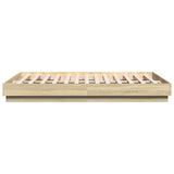 Bed Frame Sonoma oak Engineered wood, Plywood Double Simple 3209844