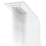 Shower Panel Unit Aluminium 20x44x130 cm White 142995