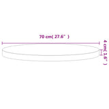 Table Top 70x4 cm Round Solid Wood Beech 355924