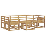 Outdoor Sofa Set 7 pcs White 59 x 59 x 37 cm Solid Acacia Wood 3387313