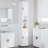 Bathroom Cabinet with Storage High Gloss White 30 x 35 x 192 cm 883338