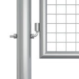 ZNTS Garden Gate Galvanised Steel 415x175 cm Silver 144300