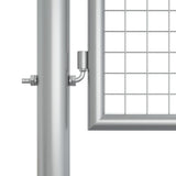Garden Gate Galvanised Steel 400x125 cm Silver 144300