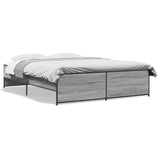 Bed Frame without Mattress Grey Sonoma 160x200 cm 3279880