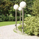 Bollard Lights with Sensor&Outlet 3 pcs 120 cm Stainless Steel IP44 4006110
