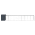 Chicken Cage with Run Anthracite 165x1067x181 cm Galvanised Steel 3189112