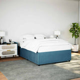 Bed Frame without Mattress Blue 140x190 cm Velvet 3285010