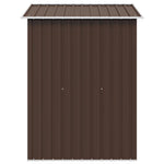 Garden Storage Shed Brown 204x132x186 cm Steel 47029