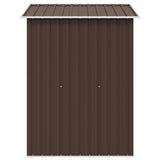 Garden Storage Shed Brown 204x132x186 cm Steel 47029