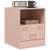 ZNTS Bedside Cabinet Pink 34.5x39x44 cm Steel 841753