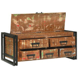 Coffee Table Multicolour 90 x 50 x 38 cm Solid Reclaim Wood 4104726