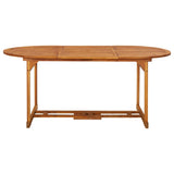 Dining Set Natural Wood Solid Acacia wood Large Foldable 3086971