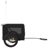 Pet Bike Trailer Black Oxford Fabric&Iron 93926