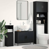 Bathroom Sink Cabinet Black Oak 80 x 30 x 60 cm Engineered Wood 863119