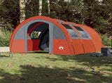 Camping Tent Tunnel 4-Person Grey and Orange Waterproof 94402