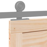 Barn Door Natural 100 x 2.5 x 208 cm Solid Pine Wood 42047135