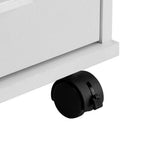 White Office Filing Cabinet Mobile Printer Stand File Storage Drawers Wheels 76164380