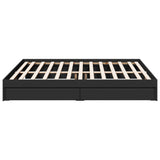 Bed Frame with Drawers without Mattress Black 180x200 cm Super King 3280637