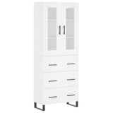 Highboard White 69.5x34x180 cm Engineered Wood 3198425