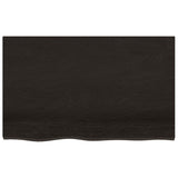 Bathroom Countertop Dark Brown 80x50x cm Treated Solid Wood 3156216