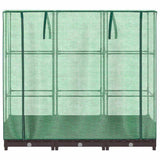 Raised Bed with Greenhouse Cover Rattan Look 120x40x123 cm 4015797
