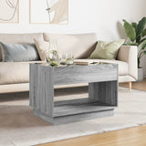 Coffee Table with Infinity LED Grey Sonoma 70x50x50 cm 847663