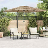 Garden Parasol with Steel Pole Brown 248x248x248 cm 4005089