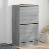Shoe Cabinet with 2 Flip-Drawers Grey Sonoma 60x42x108 cm 3214390