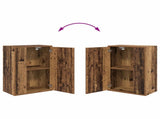 TV Cabinet Set Wall-mounted 4 pcs Old Wood Engineered wood 3397902