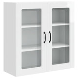 Wall Glass Cabinet PORTO High Gloss White 80 x 31 x 80 cm 885419