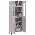 Highboard Grey Sonoma 69.5x34x180 cm Engineered Wood 3198231