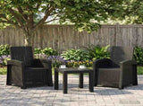 Reclining Garden Chair Rattan Look 2 pcs Anthracite PP 8011996