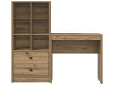 Desk with Drawer with Shelf with Storage 2 pcs Artisan Oak 3337304